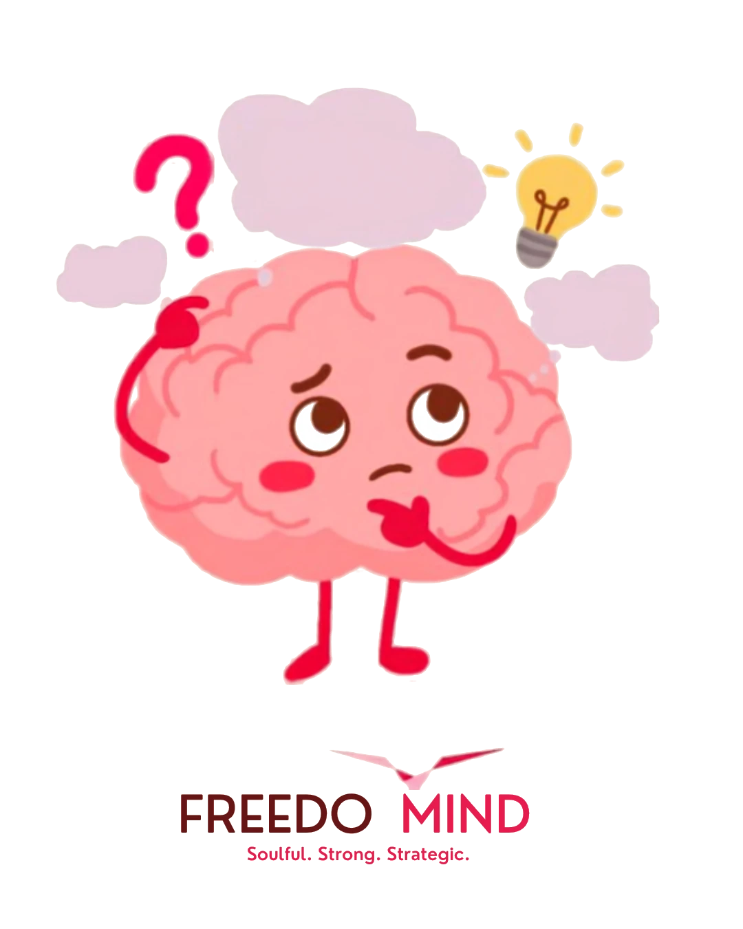 Freedomind thinking brain mascot